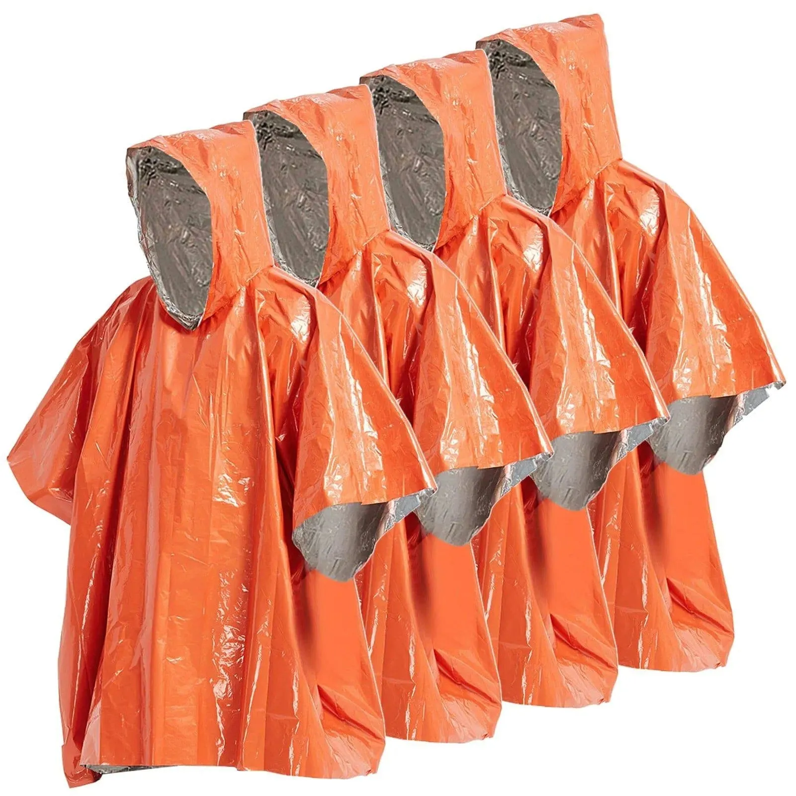 2022 New 4 Pack Emergency Rain Poncho Thermal Blanket Poncho Weather Proof Outdoor Survival Camping Gear Camping Equipment