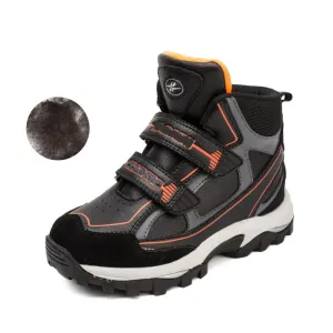 Anti-slip Kids Boys Ankle Boots with Motorcycle Hook and Loop