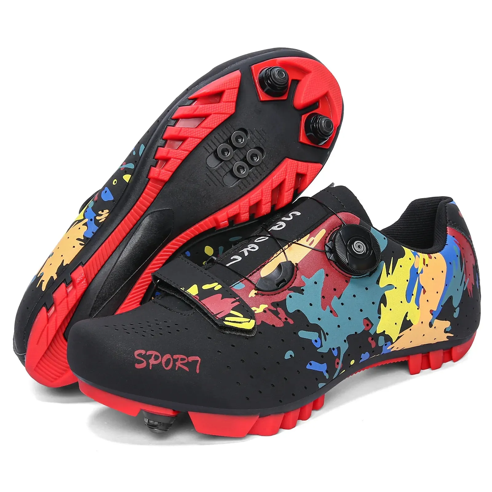 Cycling Shoes MTB Men SPD Road Dirt Bike Shoes Route Cleat Flat Sneaker Racing Women Bicycle Mountain Biking Shoes