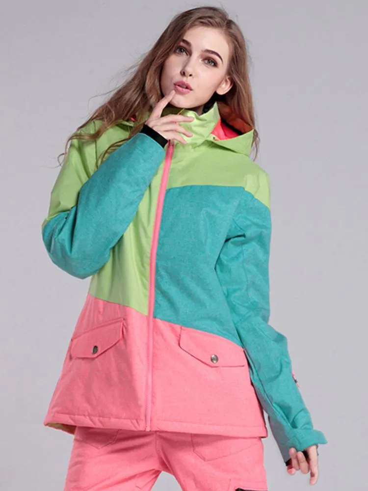 High Waterproof Windproof Colorful Women's Ski/Snowboard Jackets