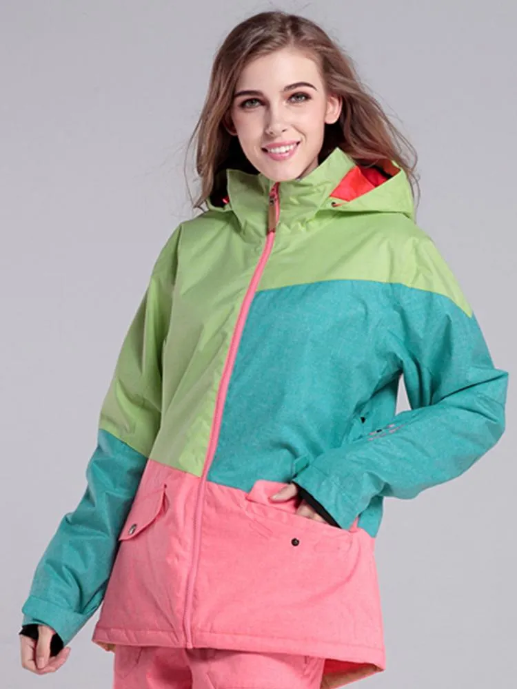 High Waterproof Windproof Colorful Women's Ski/Snowboard Jackets