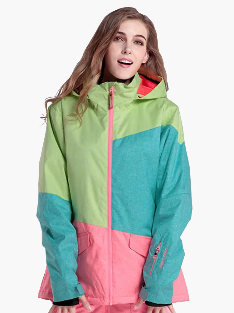 High Waterproof Windproof Colorful Women's Ski/Snowboard Jackets