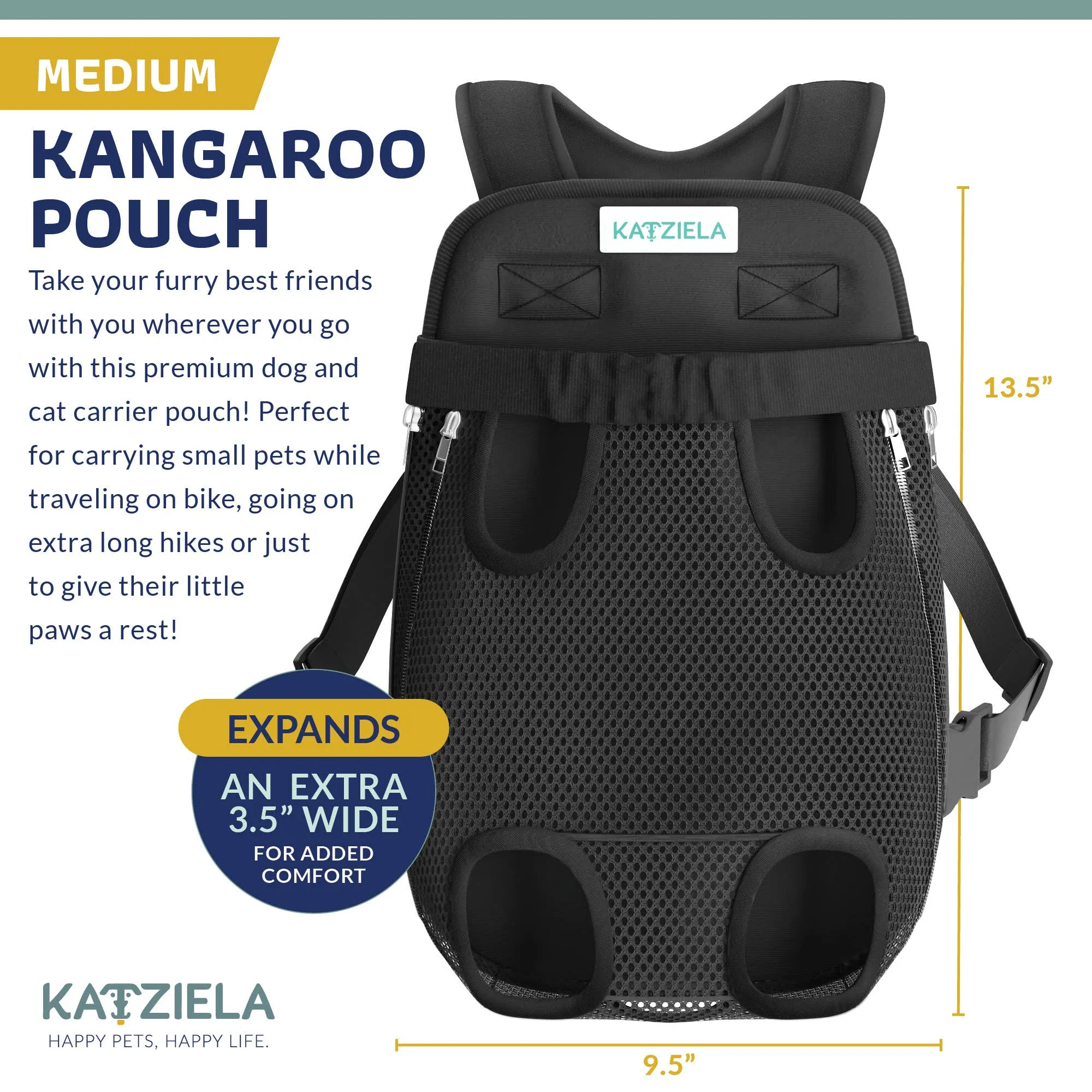 Katziela Kangaroo Pouch Pet Carrier