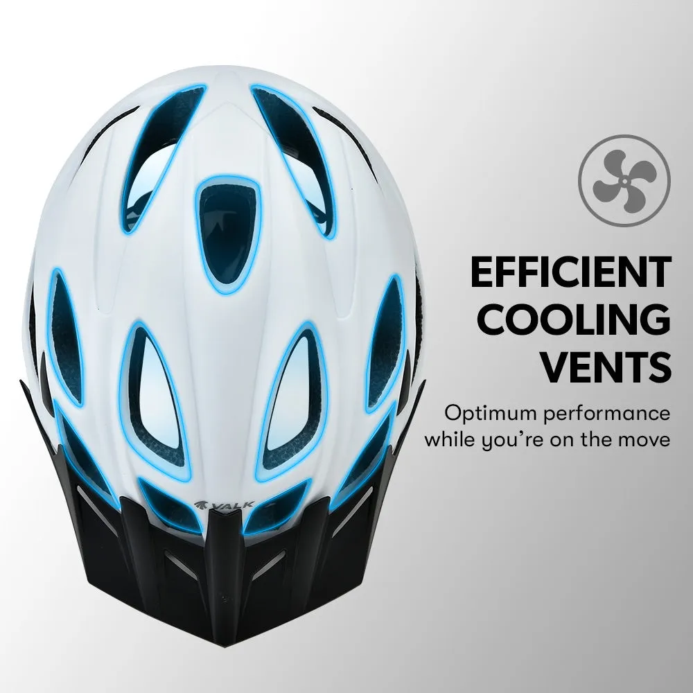 Lightweight MTB Helmet, 22 Vents, Polycarbonate Safety VALK