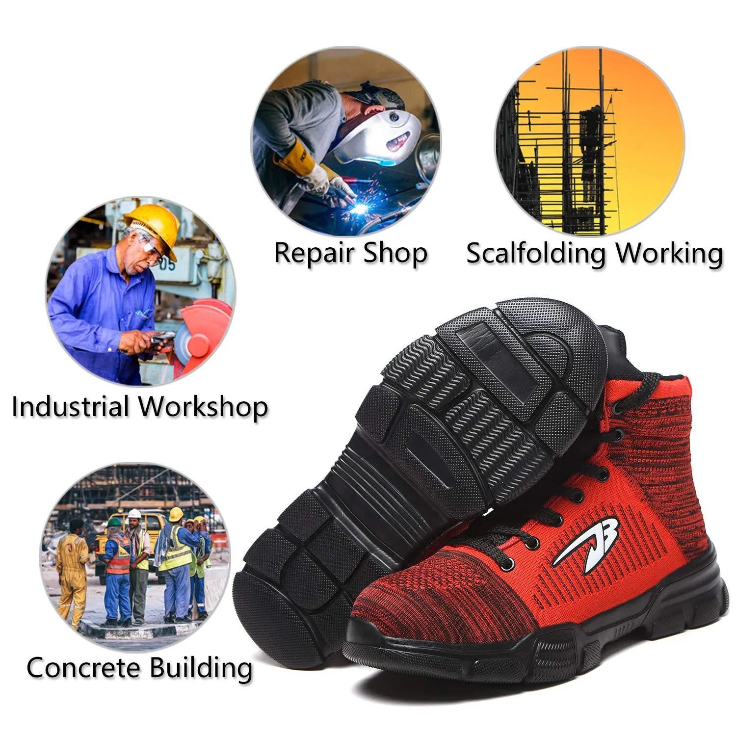 Men Steel Toe Boots Winter Warm Comfortable Industrial Construction Non-slip tennis work safety shoes