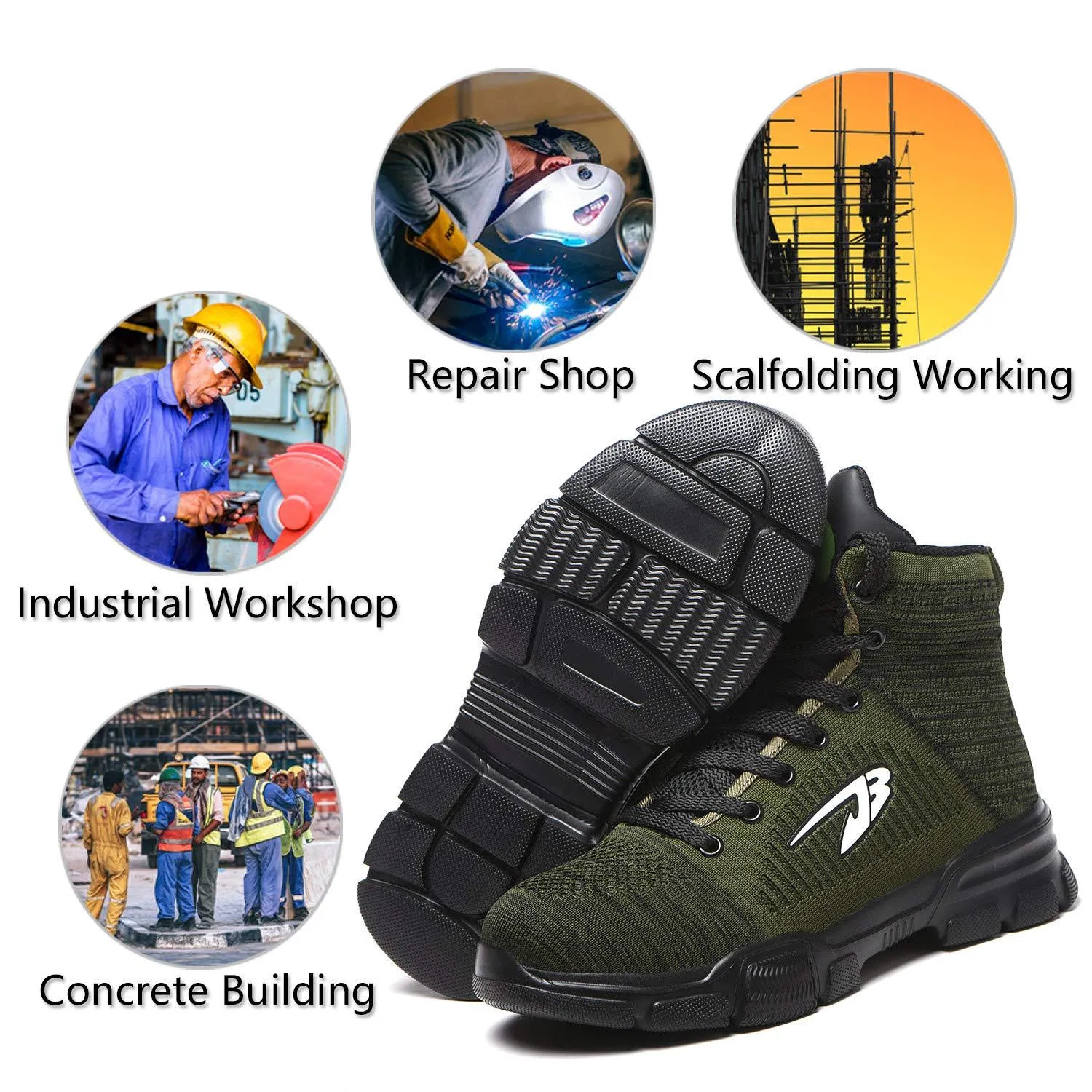 Men Steel Toe Boots Winter Warm Comfortable Industrial Construction Non-slip tennis work safety shoes