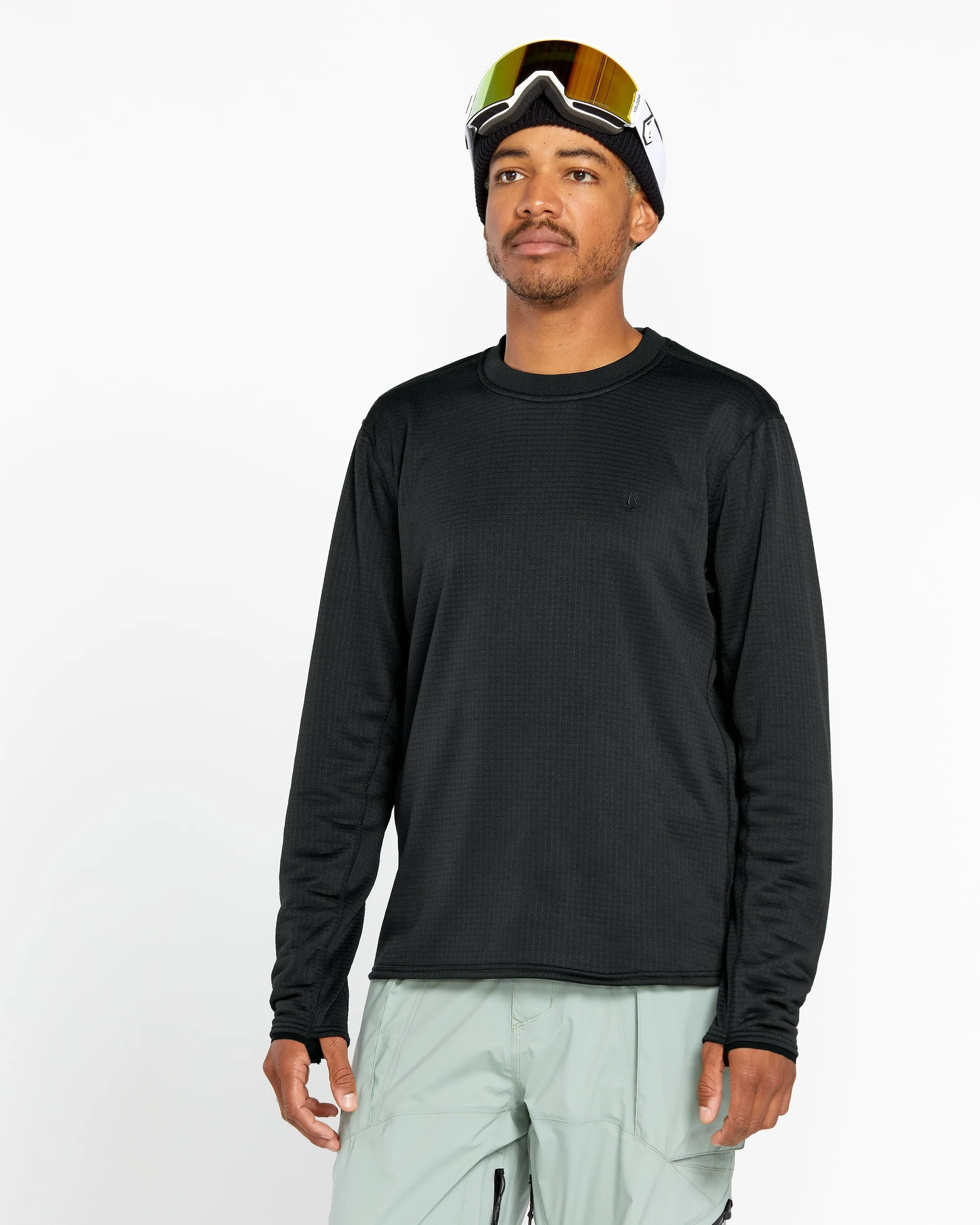 Mens Gridlock Crew Fleece - Black