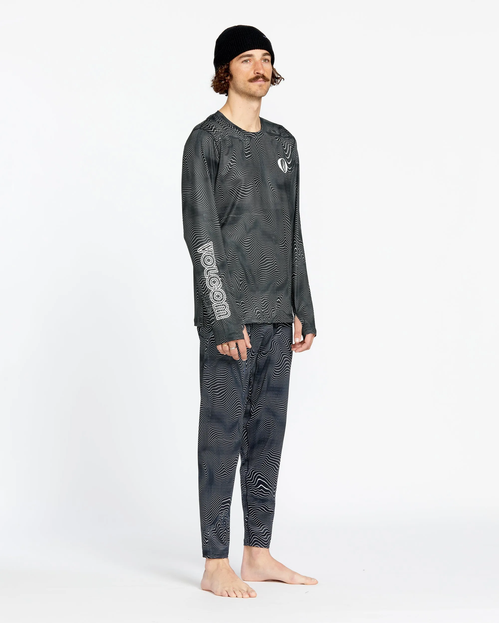 Mens V-Science Crew - Black Print