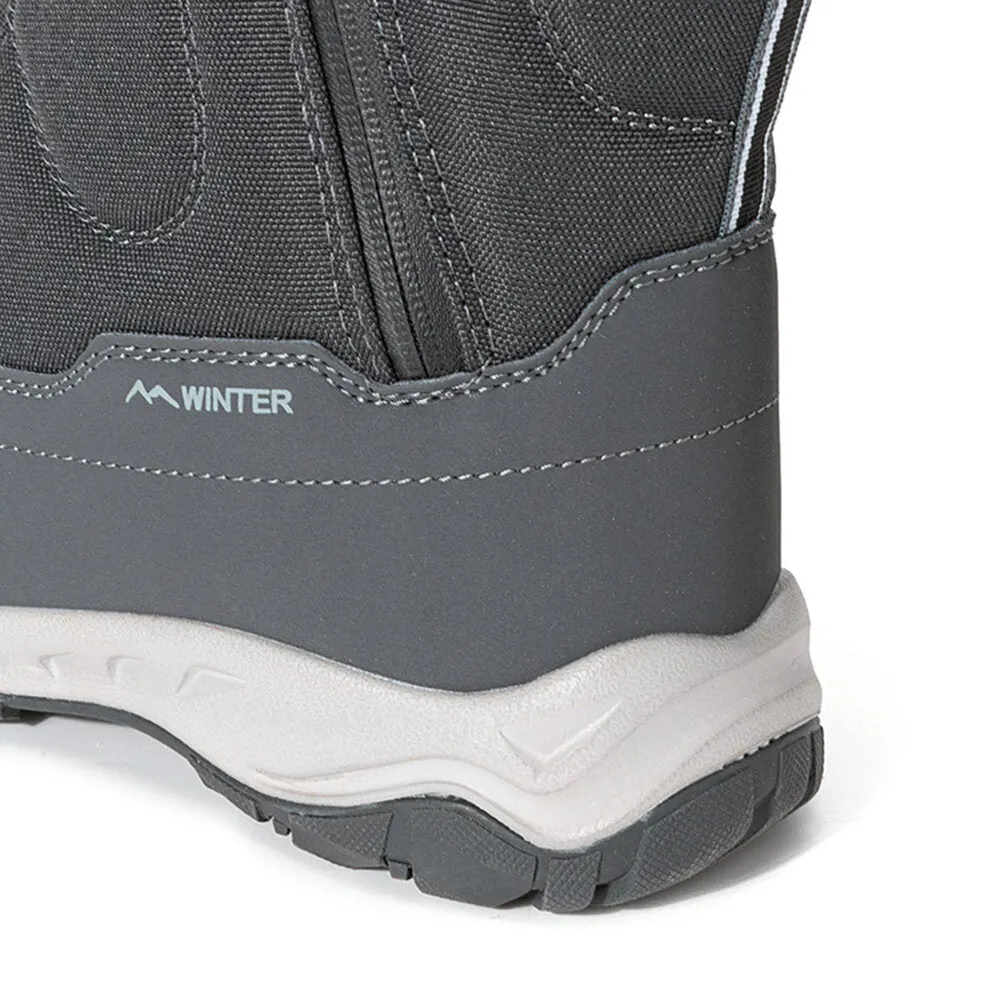 Men's winter snow boots side zip, waterproof, non-slip, wear-resistant, thick and velvety warm