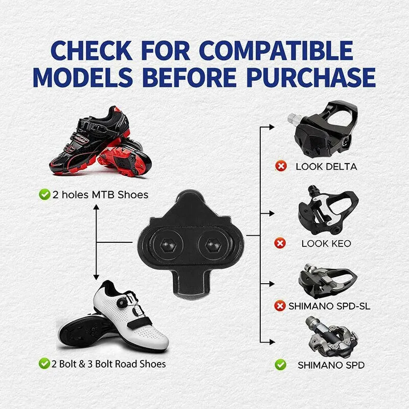 Mountain Bike Shoes Cleats for Shimano SH51 SPD MTB Cleats Multi-Release Spd Pedal Cycling Shoes Clips Set Bicycle Accessories