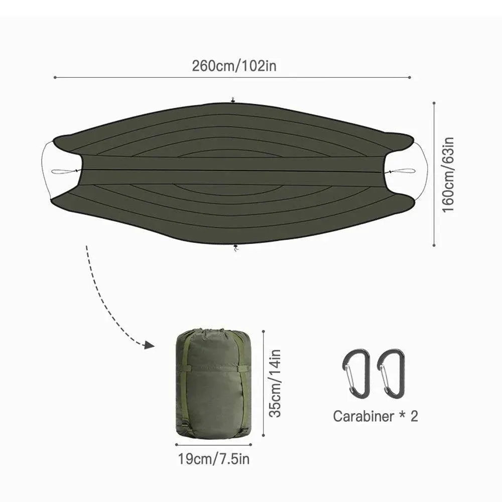 Multifunctional Hammock Underquilt Sleeping Bag Winter Warm Hammock Under Blanket Poncho for Camping Traveling Swing With Bag