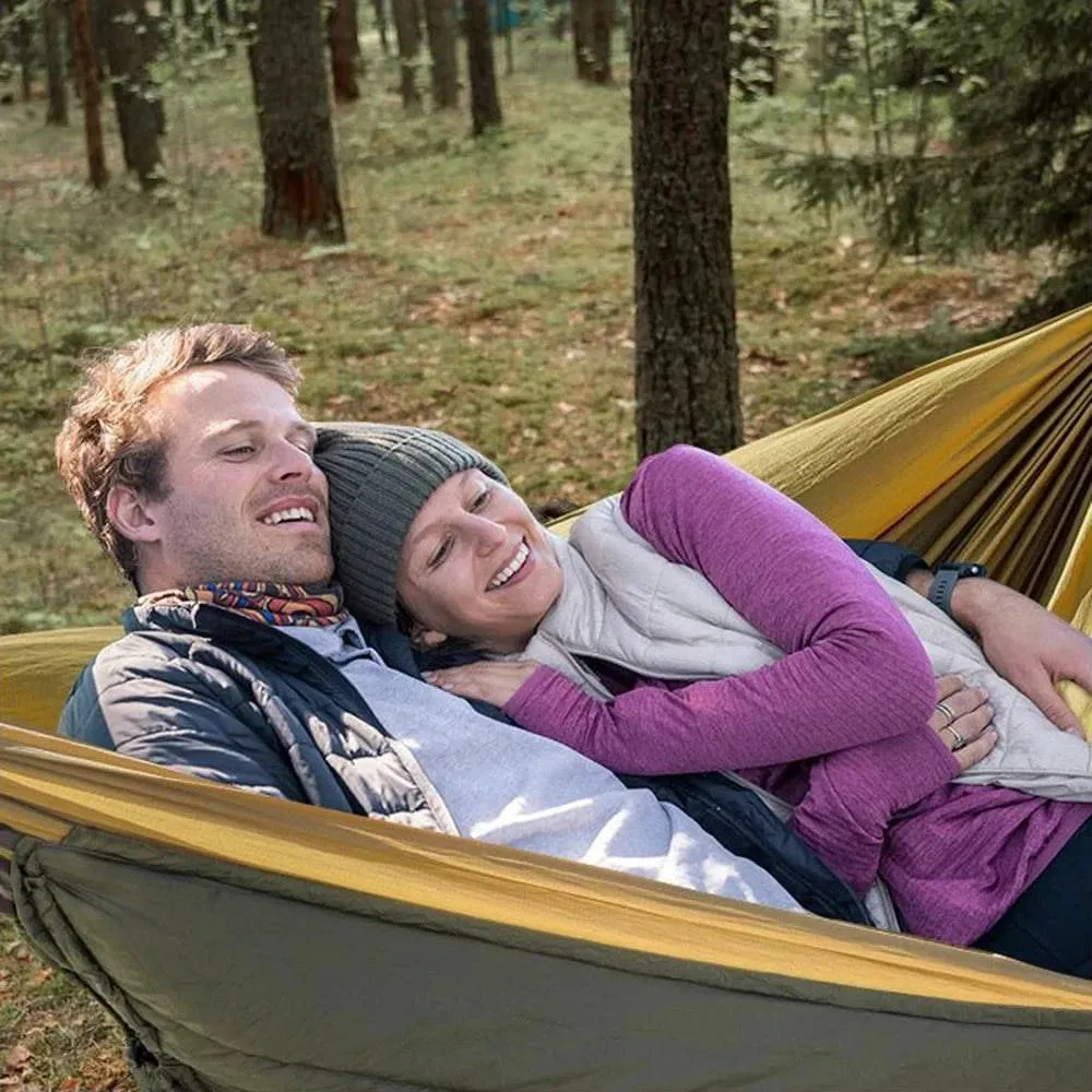 Multifunctional Hammock Underquilt Sleeping Bag Winter Warm Hammock Under Blanket Poncho for Camping Traveling Swing With Bag