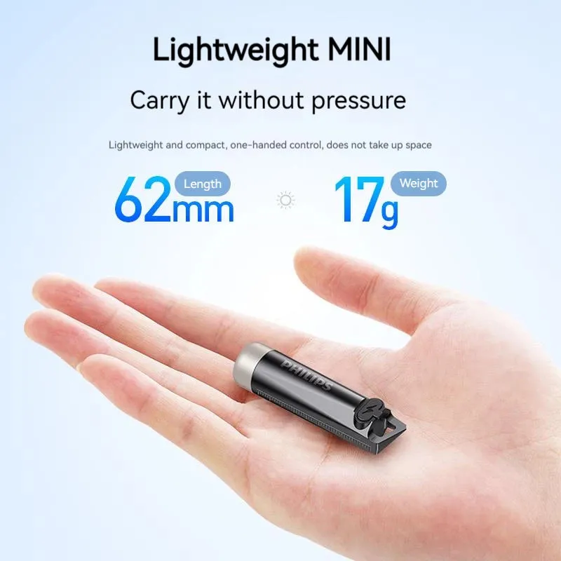 Philips SFL1121 Newest Portable Flashlight LED Rechargeable Mini EDC Keychain Flashlights Camping Lamp For Hiking Self Defense