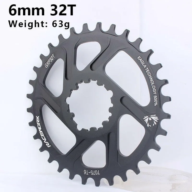 RACEWORK MTB GXP Bicycle Chainring 3/6mm Offset 32/34/36/38T Mountain Bike Chainwheel For 10 11 12 Speed GXP Direct Mount Crank