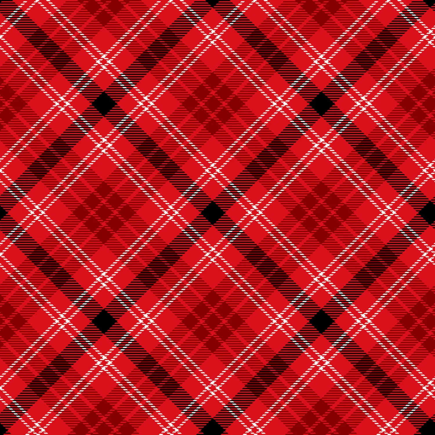 Snow Crew | Red Bias Large Plaid by Barb Tourtillotte for Henry Glass | 1285-88