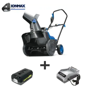 Snow Joe iON15SB-LT-RM 40-Volt iONMAX Cordless Single Stage Snow Blower Kit | 15-Inch | W/ 2.5-Ah Battery and Charger (Certified Refurbished)