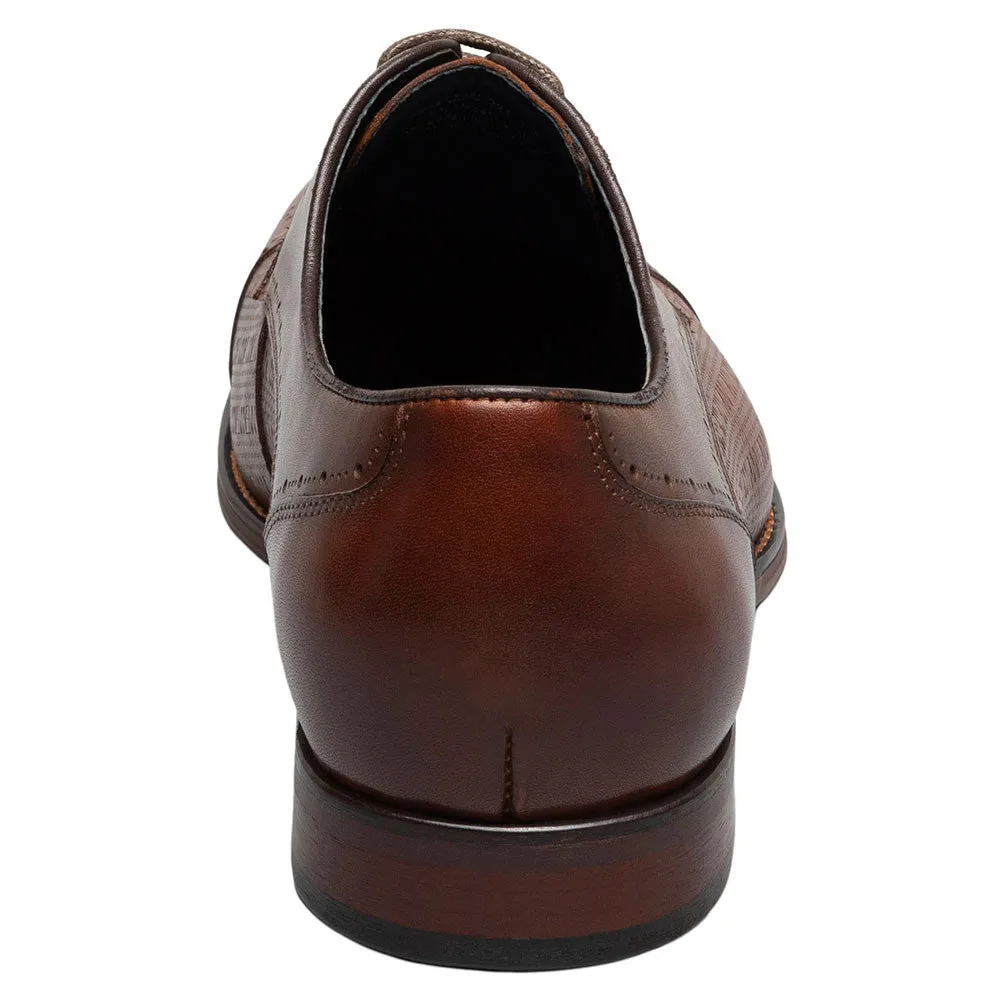 Stacy Adams Silsbury Cognac Men’s Cap Toe Lace-Up Shoes