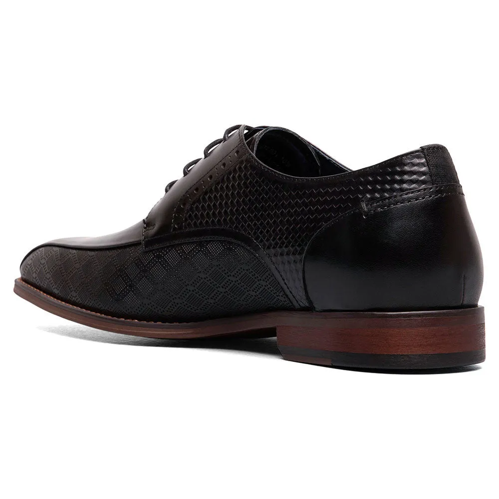 Stacy Adams Simmons Black Men’s Bike Toe Lace-Up Shoes