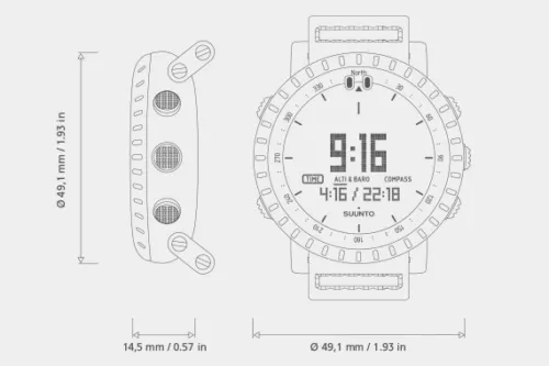 Suunto Core Black / Red Sport Watch (SS023158000)