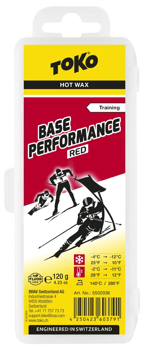 TOKO Base Performance Hot Wax Red 120 gram ski en snowboard wax