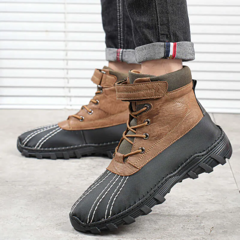 Winter Fleece Lace-up Snow Boots For Men & Women Waterproof And Anti-slip Outdoor Work Boot