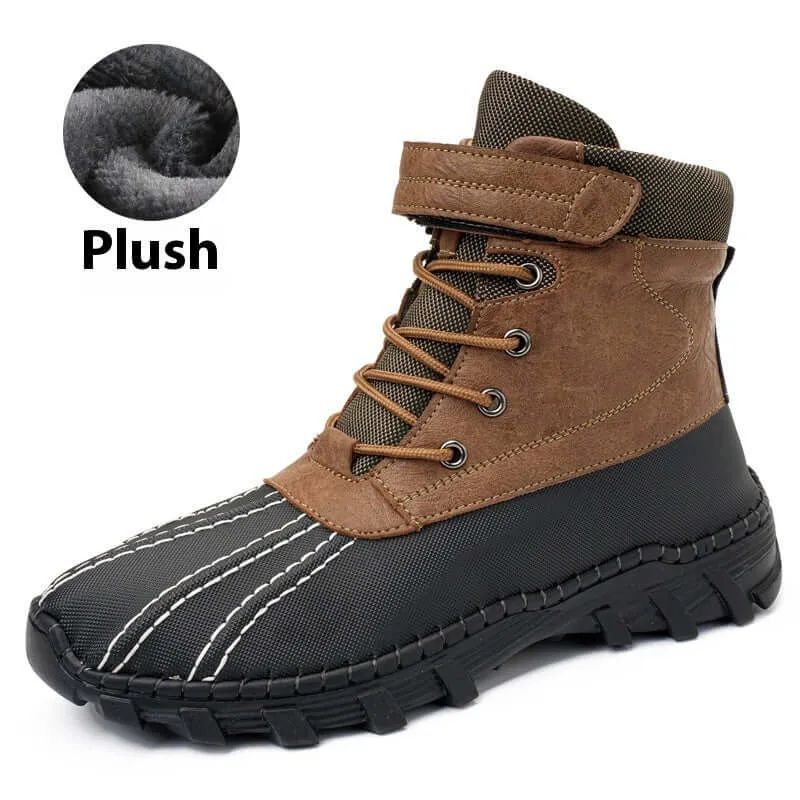 Winter Fleece Lace-up Snow Boots For Men & Women Waterproof And Anti-slip Outdoor Work Boot